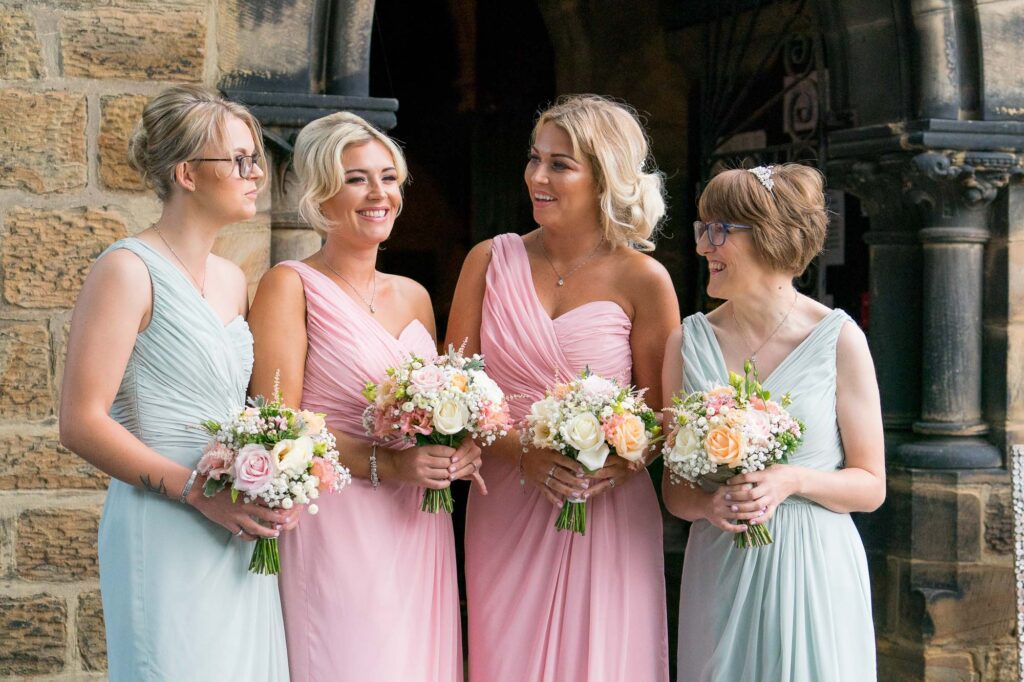 Brides chatting before the ceremony in Castleford