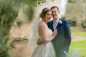 Bride and groom photographed at Saltmarshe Hall near Goole and Selby