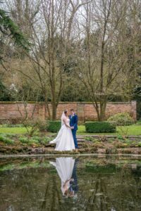 Bride and groom photographed at Saltmarshe Hall near Goole and Selby